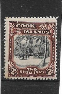 COOK ISLANDS 1945 2s SG 144 SIDEWAYS WATERMARK MINT LIGHTLY HINGED Cat £40