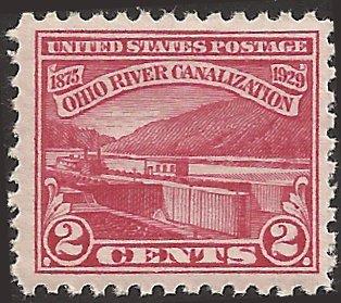 # 681 MNH - SCV-0.95 - Carmine Rose - Ohio River Canalization