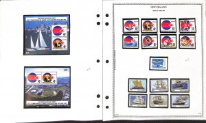 New Zealand Stamp Collection on 14 Minkus Specialty Pages Mint NH, 1989-1991