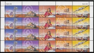 Australia #1966a  45c Outback Services pane of 20  (MNH) CV 20.00