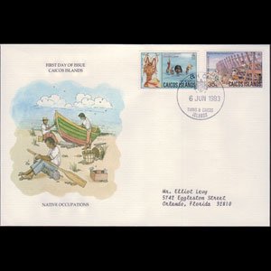 CAICOS 1983 - FDC - 13/16 Diver etc.