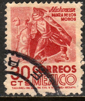 MEXICO 861, 30c 1950 Definitive wmk 279 Used F-VF. (293)