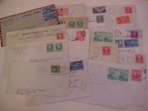 CUBA 19  DIFF. COVERS  1930's MOSTLY TO USA