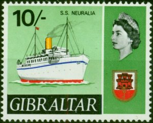 Gibraltar 1967 10s Nevralia SG212 V.F MNH