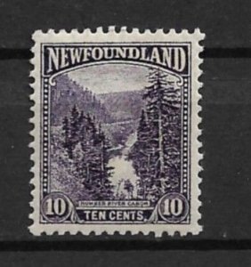 1923 Newfoundland Sc139 10¢ Humber River Canyon MH