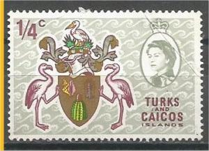 TURKS AND CAICOS, 1969, MNH 1/4c, Arms Scott 181 Fold