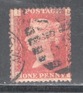 Great Britain 33, Plate #208   F/VF, Used, CV $18.50 ....  2480056