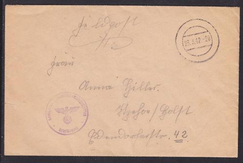 Germany, 1942 WWII U-Boot Lehrdivision Feldpost Cover