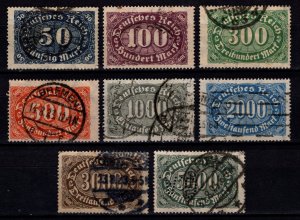 Germany 1922 Weimar Republic Definitives, Part Set [Used]