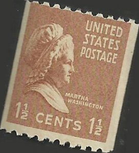 # 849 MINT HINGED MARTHA WASHINGTON