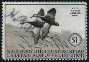 US RW7 $1 Duck Hunting Used F-VF SCV $45
