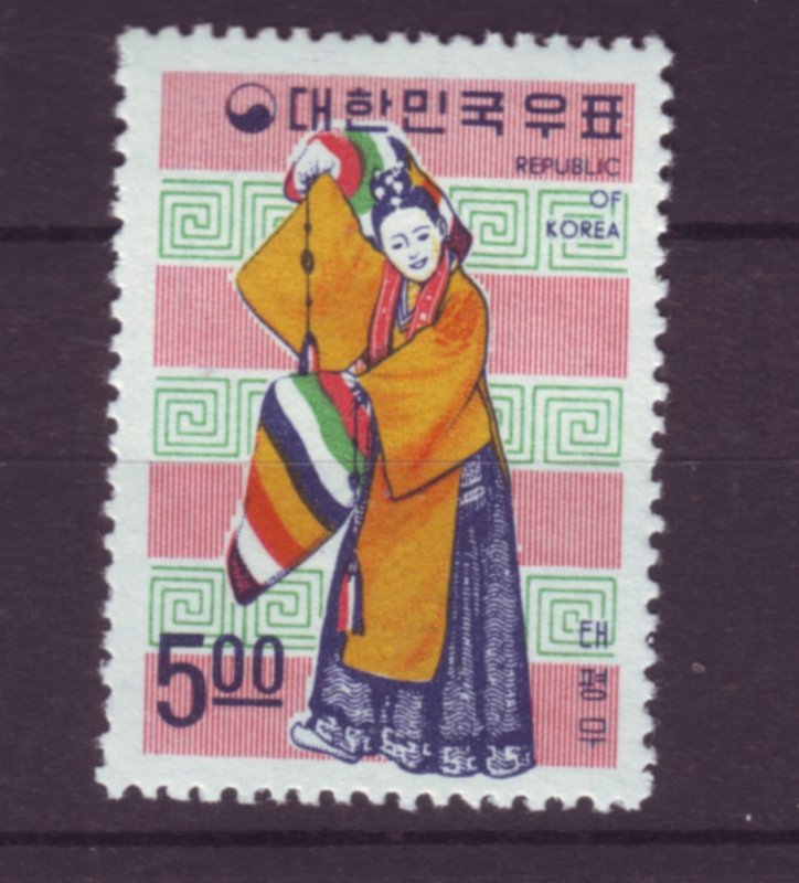 J21961 Jlstamps 1967 south korea part of set mh #556 dancer