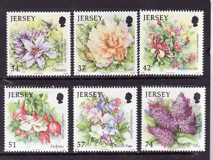 Jersey-Sc#1275-80-unused NH set-Summer Flowers-2007-