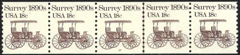 Sc 1907   18¢ Surrey PNC/5 Plate #17, MNH