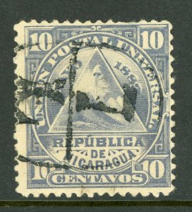 Nicaragua 1882 ABNC 10¢ w/ Leon Type 1 Cancel VFU L768