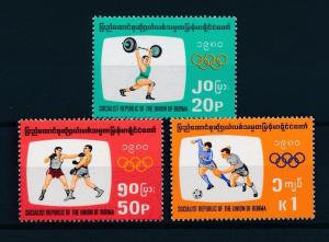 [60979] Burma 1980 Olympic games Moscow Weightlifting Football MNH