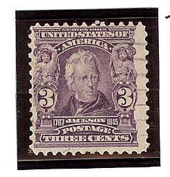 U.S. Used Scott #302 3 Cent Bright Violet