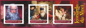 Stamps.Art. Leonardo Da Vinci 2020 year 1+1 sheets perforated Mozambique