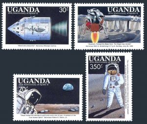 Uganda 695-697,700,701,MNH.Mi 701/706,Bl.99. 1st Moon Landing,20th Ann.1989.