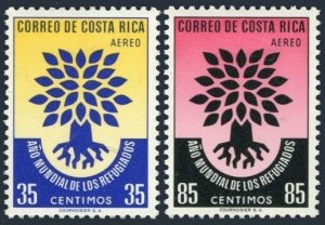 Costa Rica 1960 Sc#C290/C291 WORLD REFUGEE YEAR (UN) UPROOTED OAK Set (2) MNH