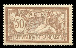 France, 1900-1950 #123 (YT 120) Cat€400, 1900-29 50c bister brown and gray,...