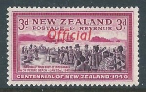 New Zealand #O81 MH 3p Pioneer Settlers Ovptd. Official