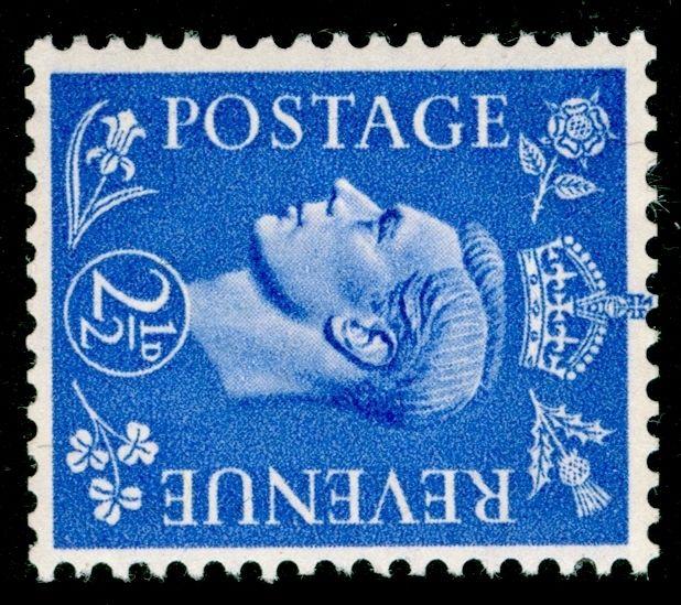 SG489a, 2½d light ultramarine, M MINT. Cat £15. WMK SIDE