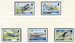 1984 Isle of Man SG267/SG271 Civil Aviation Set Unmounted Mint