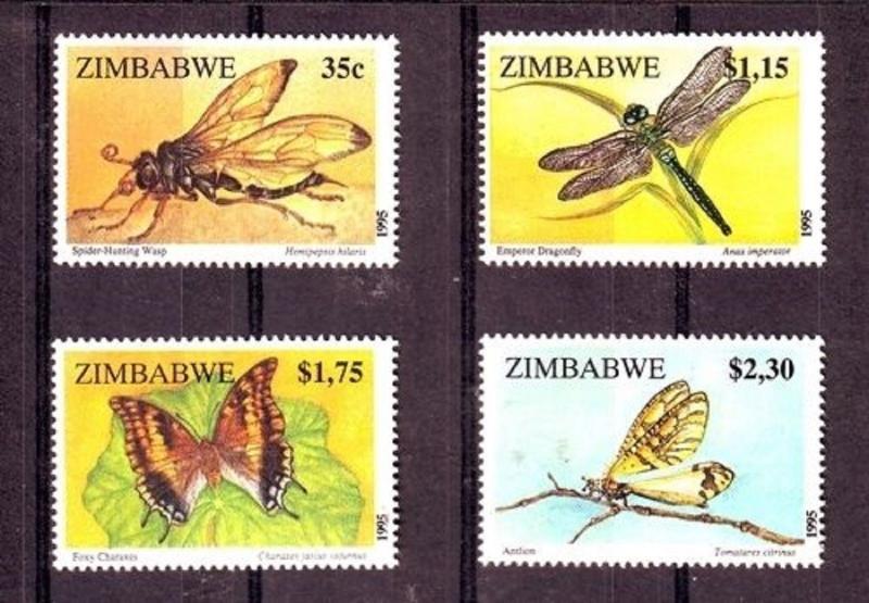 Zimbabwe 736-739, MNH, Insekten 1995. x28024