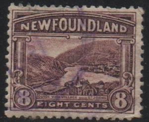 Newfoundland Sc 137 1922 8 c Quidi Vidi stamp used