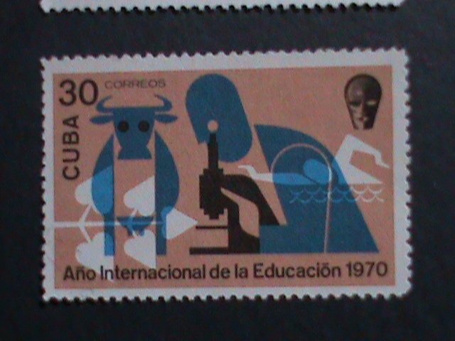 ​CUBA-1970 SC#1570-1  INTERNATIONAL EDUCATION YEAR -USED- WE SHIP TO WORLDWIDE