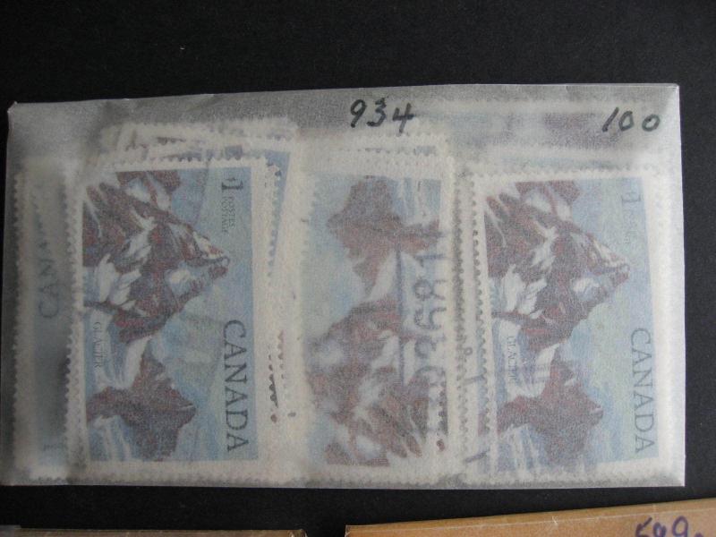 Canada wholesale 500 $1 used stamps 599,a 726,a 934 (mixed condition)