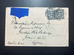 1930 Ireland Airmail Cover Dublin to Gwailor India via Imperial Airways