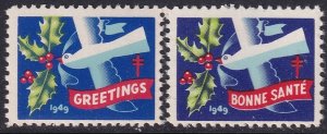 Canada 1949 Christmas seal set MNH**