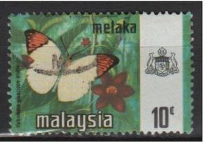 Malaysia Malacca 1971 Scott 78 used - 10c, Butterfly & State