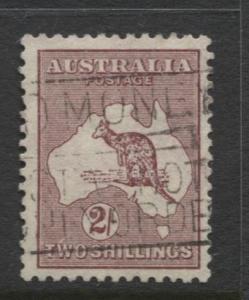 Australia - Scott 125 - Kangaroo -1931 - FU - Wmk 228 - 2/- Stamp3