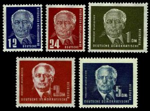 1950-51 GDR #54-57A Pres. Wilhelm Pieck - OGNH - VF - CV$85.00 (ESP#1766)