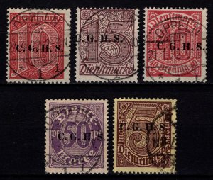 Germany Upper Silesia 1921 without '21' Optd. CGHS, Part Set [Used]