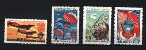 RUSSIA/USSR 1951 AVIATION SET OF 4 STAMPS MNH