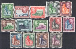 1949-52 ST. VINCENT - Stanley Gibbons #164-77 - New Currency - MLH*