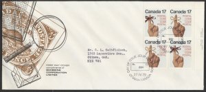 1979 #815-816 Postal Code FDC Plate Block Schering GP Cachet