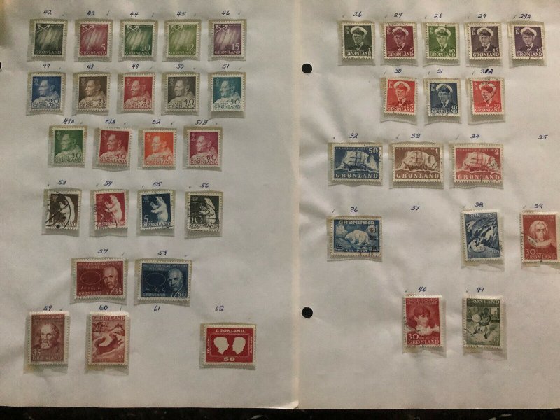 Great Greenland Stamp Collection Lot MXE