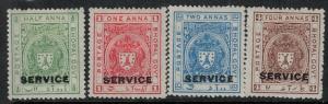 India-Bhopal 1908 SC O1-O4 Mint SCV$ 67.00 Set