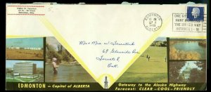 Edmonton Advertising 1963 all over back 5 cent Cameo surface rate cover Canada