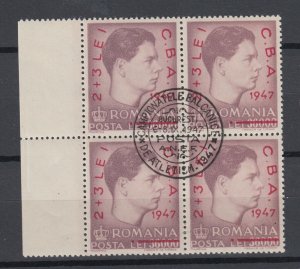 Romania STAMPS 1947 Balkans Games SPORT King POST MNH BLOCK FIRST DAY MARKING