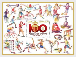 Monaco - Postfris/MNH - Sheet Sports Federation 2024