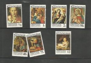 GREN. GRENADINES - 1975 - Christmas - Perf 7v Set - Mint Never Hinged