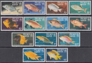 PITCAIRN ISLANDS Sc # 231-43 CPL MNH SET of 13 - VARIOUS FISH