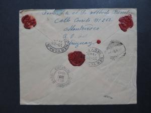 Uruguay 1940 Registered Cover to USA / Light Creasing - Z8127