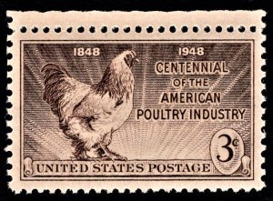 US 968 MNH VF 3 Cent Centennial of the American Poultry Industry